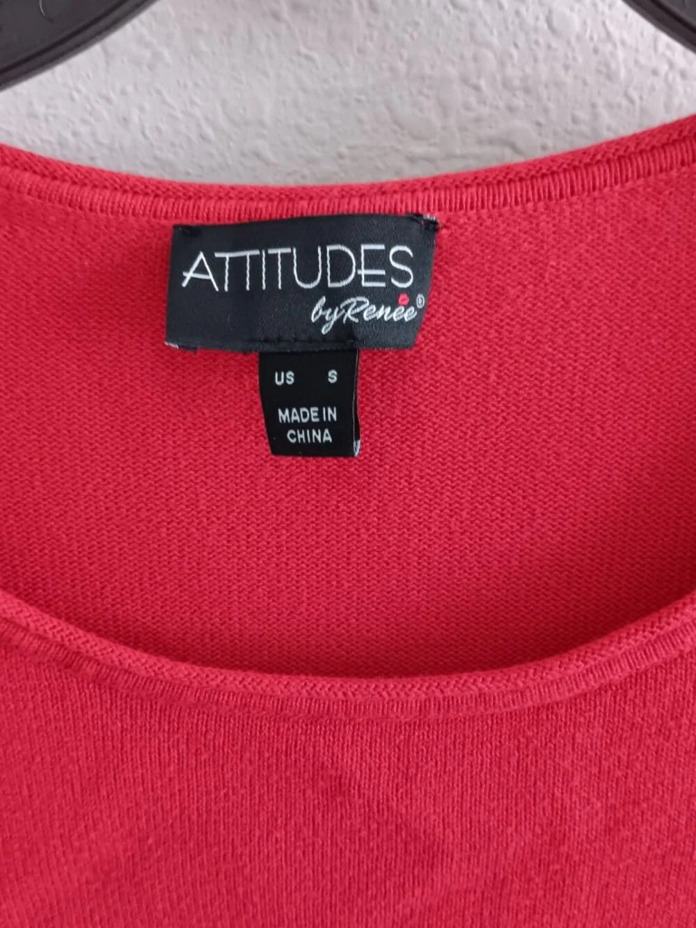 Women with Control 100% Cotton Printed Ombre Sweater, Red Sz S a696410